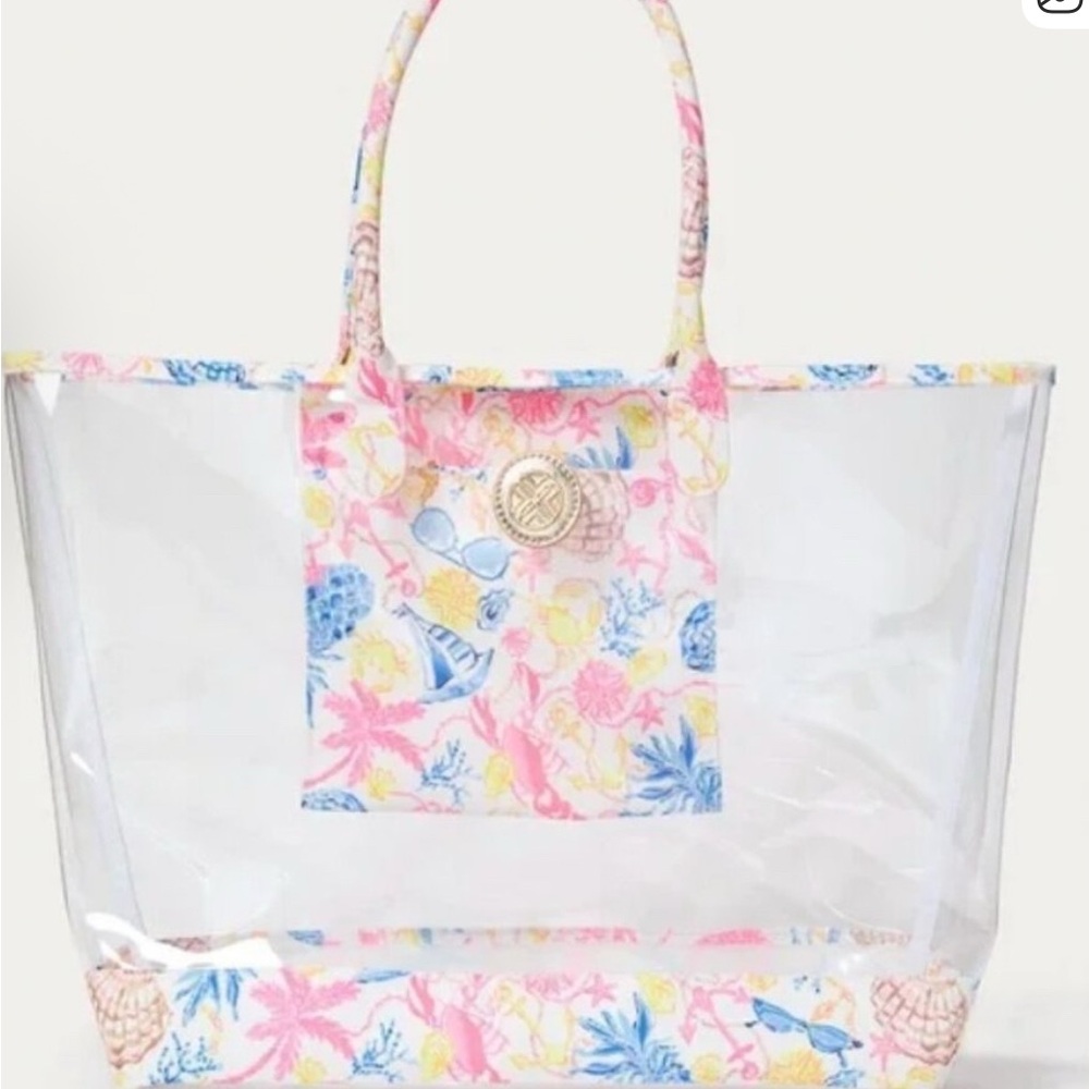 NWT🌟Lilly Pulitzer Floral Transparent Tote 👜